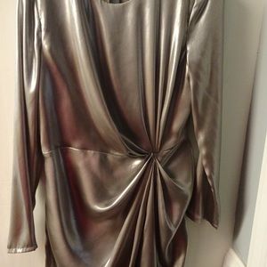 Bardot Silver Metallic Dress